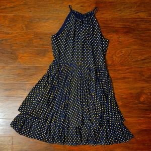 Ann Taylor Blue Polka Dot Dress